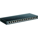 D-Link DGS-1016S Non gestito Gigabit Ethernet (10/100/1000) Nero, Interruttore Non gestito, Gigabit Ethernet (10/100/1000), Full duplex