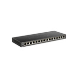 D-Link DGS-1016S Non gestito Gigabit Ethernet (10/100/1000) Nero, Interruttore Non gestito, Gigabit Ethernet (10/100/1000), Full duplex
