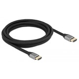 DeLOCK 83997 cavo HDMI 3 m HDMI tipo A (Standard) Grigio grigio, 3 m, HDMI tipo A (Standard), HDMI tipo A (Standard), Compatibilità 3D, 48 Gbit/s, Grigio