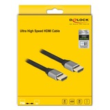 DeLOCK 83997 cavo HDMI 3 m HDMI tipo A (Standard) Grigio grigio, 3 m, HDMI tipo A (Standard), HDMI tipo A (Standard), Compatibilità 3D, 48 Gbit/s, Grigio