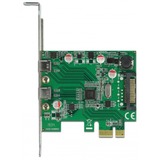 DeLOCK PCI Express x1 Card to 2 x external SuperSpeed USB (USB 3.2 Gen 1) USB Type-C™ female scheda di interfaccia e adattatore Interno USB 3.2 Gen 1 (3.1 Gen 1) PCIe, USB 3.2 Gen 1 (3.1 Gen 1), Piena altezza/Basso profilo, PCIe 2.0, VIA Technologies, VL805