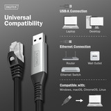 Digitus Cavo Ethernet USB-A 3.2 Gen1 > RJ-45, 1Gbit/s, Adattatore Nero