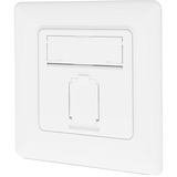 Digitus Presa dati CAT.6A da incasso, schermata, 1x RJ-45 LSA, Scatola di giunzione bianco