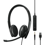 EPOS ADAPT 165T USB II, Headset Nero, | SENNHEISER ADAPT 165T USB II, Cablato, Ufficio, 20 - 20000 Hz, 145 g, Auricolare, Nero