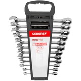 GEDORE R07105012 Chiavi inglesi combinate, Chiave cromo, 8,9,10,11,12,13,14,15,16,17,18,19 mm, Cromo, Acciaio al cromo vanadio, 49 mm, 1,57 kg, 12 pezzo(i)