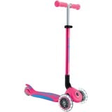 GLOBBER Primo Foldable Plus Lights, Scooter fucsia/Blu chiaro