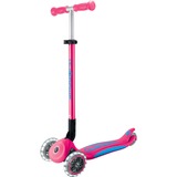 GLOBBER Primo Foldable Plus Lights, Scooter fucsia/Blu chiaro