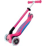 GLOBBER Primo Foldable Plus Lights, Scooter fucsia/Blu chiaro