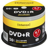 Intenso 4111155 DVD vergine 4,7 GB DVD+R 50 pz, Supporti vergini DVD DVD+R, 120 mm, Scatola per torte, 50 pz, 4,7 GB