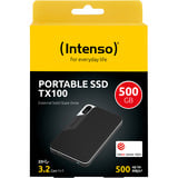 Intenso SSD esterna TX100 500 GB, Disco a stato solido Nero