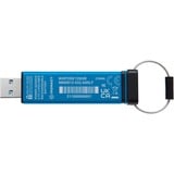 Kingston IronKey Keypad 200 da 128 GB, FIPS 140-3 livello 3 (in fase di approvazione) crittografata AES-256, Chiavetta USB FIPS 140-3 livello 3 (in fase di approvazione) crittografata AES-256, 128 GB, USB tipo A, 3.2 Gen 1 (3.1 Gen 1), 145 MB/s, Sleeve, Blu