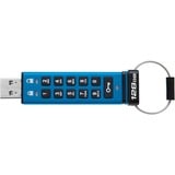Kingston IronKey Keypad 200 da 128 GB, FIPS 140-3 livello 3 crittografata AES-256, Chiavetta USB FIPS 140-3 livello 3 crittografata AES-256, 128 GB, USB tipo A, 3.2 Gen 1 (3.1 Gen 1), 145 MB/s, Sleeve, Blu