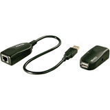 Lindy Extender USB 2.0 Cat.5/6, Estensione USB Nero