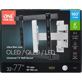 One for all Supporto da parete per TV girevole, Montaggio a parete Nero/Bianco