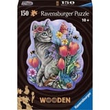 Ravensburger Puzzle in legno Gatto primaverile 