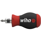 Wiha Cacciavite Stubby 1/4", con caricatore di punte Nero/Rosso