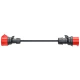 go-e Adattatore per Gemini flex 11 kW, CEE rosso trifase 16A > CEE rosso 32A Nero