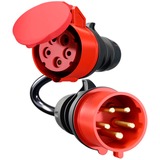 go-e Adattatore per Gemini flex 11 kW, CEE rosso trifase 16A > CEE rosso 32A Nero