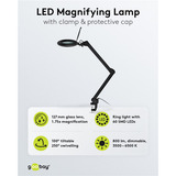 goobay Lampada lente LED con morsetto 10W, Luce LED Nero