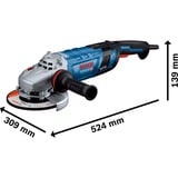 Bosch GWS 30-180 PB smerigliatrice angolare 18 cm 2800 W 5,7 kg blu/Nero, 18 cm, AC, 5,7 kg, Motore senza spazzole