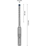 Bosch SDS plus-7X 1 pz, Trapano Martello perforatore, 5,5 mm, 115 mm, Mattone, Cemento, Calcestruzzo duro, Pietra naturale, Arenaria, Pietra, 5 cm, SDS-plus