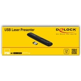 DeLOCK 64092 puntatore wireless Nero, Presentatore Nero, USB, 30 m, Nero