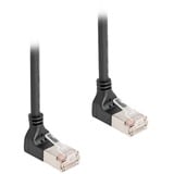 DeLOCK Cavo patch RJ-45 Cat.6a S/FTP, Slim 90° angolato Nero