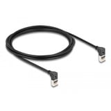 DeLOCK Cavo patch RJ-45 Cat.6a S/FTP, Slim 90° angolato Nero
