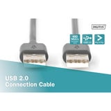 Digitus Cavo di collegamento USB 2.0 USB-A (spina) > USB-A (spina) Nero