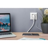 Digitus Presa di sicurezza da incasso, con 2x USB-A bianco