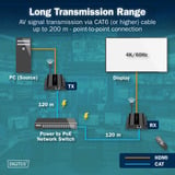 Digitus Ricevitore HDMI IP PoE, Estensione HDMI Nero