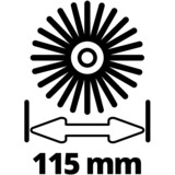 EINHELL 3424120 accessorio per utensili manuali da giardino Spazzola Nero Nylon Spazzola, Nero, Nylon, 1400 Giri/min, 11,5 cm, 750 g