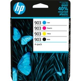 HP Confezione da 4 cartucce di inchiostro nero, ciano, magenta, giallo originali 903 ciano, magenta, giallo originali 903, Resa standard, Inchiostro a base di pigmento, Inchiostro a base di pigmento, 12,4 ml, 4,5 ml, 4 pz