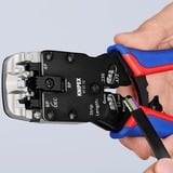 KNIPEX 97 51 12 pinza, Pinza crimpatrice blu/Rosso, Acciaio, Blu/Rosso, 20 cm, 533 g