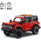 LEGO Technic 42213 SUV Ford Bronco, Macchina Giocattolo con Porte Apribili, Motore V6, Sospensioni e Sterzo, Idea Regalo 9+, Giochi di costruzione Macchina Giocattolo con Porte Apribili, Motore V6, Sospensioni e Sterzo, Idea Regalo 9+, Set da costruzione, 9 anno/i, Plastica, 943 pz, 1,26 kg
