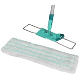 LEIFHEIT 55045 spazzolone Bagnato Microfibra Blu, Verde, Tergipavimento verde, Piastrelle, Legno, Bagnato, Microfibra, Alluminio, Blu, Verde, 140 cm