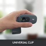 Logitech C270 Webcam HD, HD 720p/30fps, Videochiamate HD Widescreen, Correzione Automatica ‎Luminosità, Microfono Riduzione del Rumore, Skype, FaceTime, Hangouts, ‎WebEx,PC/Mac/Tablet/Chromebook Nero, HD 720p/30fps, Videochiamate HD Widescreen, Correzione Automatica ‎Luminosità, Microfono Riduzione del Rumore, Skype, FaceTime, Hangouts, ‎WebEx,PC/Mac/Tablet/Chromebook, 3 MP, 1280 x 720 Pixel, 30 fps, 720p, 55°, USB 2.0