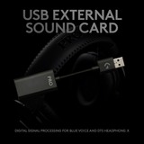 Logitech PRO X Cuffia Padiglione auricolare Connettore 3.5 mm Nero, Cuffia da gioco Nero, Cuffia, Padiglione auricolare, Giocare, Nero, Stereofonico, 2 m