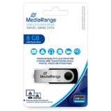 MediaRange Flexi-Drive 8 GB Nero/Argento
