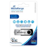 MediaRange Flexi-Drive 8 GB, Chiavetta USB Nero/Argento