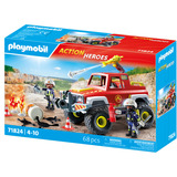 PLAYMOBIL Action Heroes Camion dei vigili del fuoco, Giochi di costruzione 