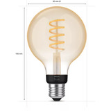 Philips Hue Hue White Ambiance E27 Filament Lampada E27 Globo 550 lm, Lampada a LED 