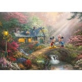 Schmidt Spiele Thomas Kinkade Studios: Topolino & Minnie nella scatola metallica nostalgica, Puzzle 