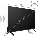Telefunken QU43TO750S, QLED TV Nero