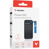 Verbatim Pocket SSD 2 TB USB tipo-C 3.2 Gen 2 (3.1 Gen 2) Nero, Blu, Disco a stato solido Nero/Blu, 2 TB, USB tipo-C, 3.2 Gen 2 (3.1 Gen 2), 1000 MB/s, 10 Gbit/s, Nero, Blu