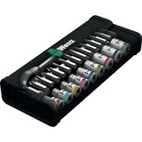 Wera 8100 SA 10 Set di cricchetto Zyklop Metal, in pollici, 1/4", Set di strumenti Nero/Verde