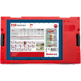 fischer FixTainer - DuoLine + vite, Tassello grigio chiaro/Rosso