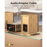 goobay Cavo adattatore audio Plus AUX 3,5mm jack > spina stereo Cinch Nero/Argento