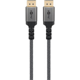 goobay Plus Cavo DisplayPort 2.0/2.1, 16K @ 60Hz, 80 Gbit/s grigio