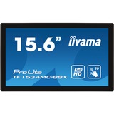 iiyama ProLite TF1634MC-B8X Monitor PC 39,6 cm (15.6") 1920 x 1080 Pixel Full HD LED Touch screen Multi utente Nero Nero, 39,6 cm (15.6"), 1920 x 1080 Pixel, Full HD, LED, Nero